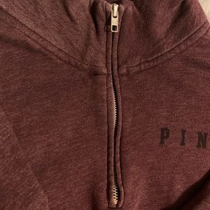 Victoria’s Secret Pink 3/4 zip pullover sweatshirt size small